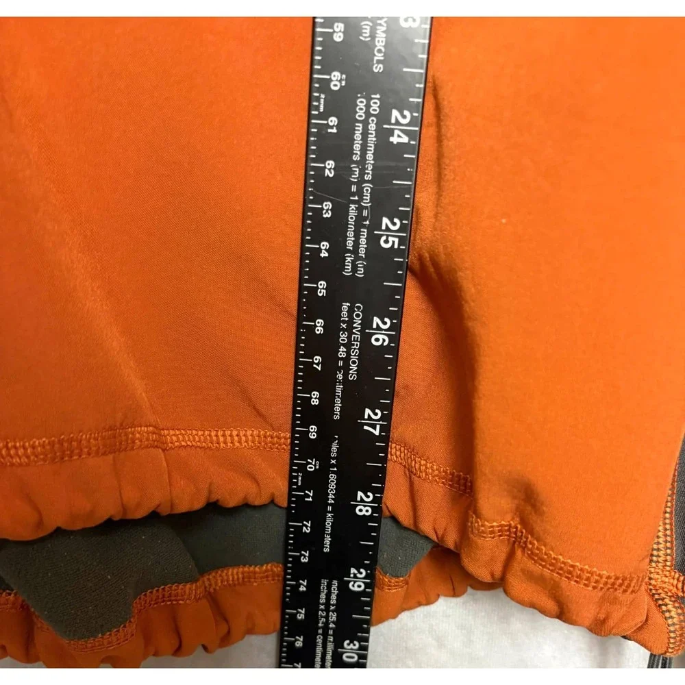The North Face Mens XL Microfleece 1/4 Zip Orange Grey Bicep Pocket Pullover